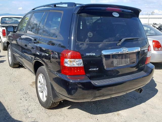 JTEEW21AX60027377 - 2006 TOYOTA HIGHLANDER BLACK photo 3