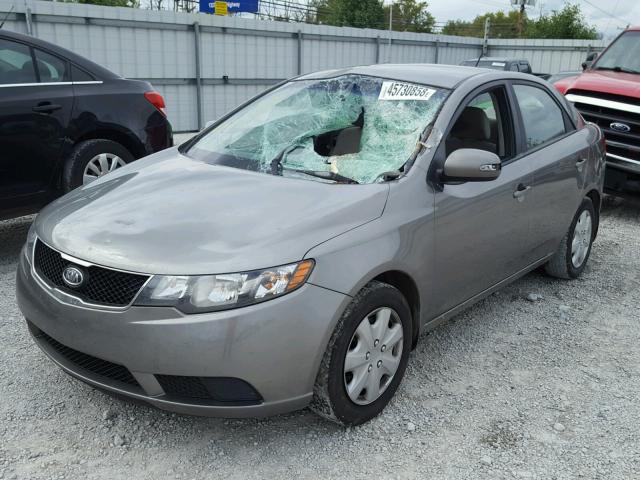 KNAFU4A24A5860345 - 2010 KIA FORTE EX GRAY photo 2