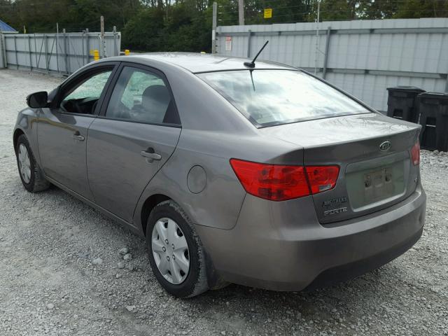 KNAFU4A24A5860345 - 2010 KIA FORTE EX GRAY photo 3