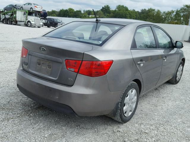 KNAFU4A24A5860345 - 2010 KIA FORTE EX GRAY photo 4