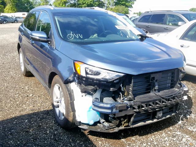 2FMPK4J91KBB87260 - 2019 FORD EDGE SEL BLUE photo 1