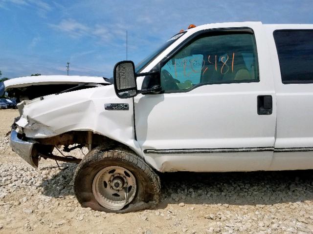 1FTSW31F0XEB38596 - 1999 FORD F350 SRW S WHITE photo 9