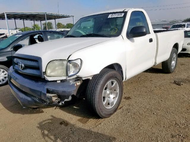 5TBJN32193S408858 - 2003 TOYOTA TUNDRA WHITE photo 2