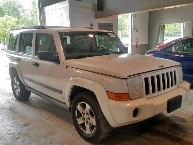 1J8HG48K96C345846 - 2006 JEEP COMMANDER WHITE photo 1