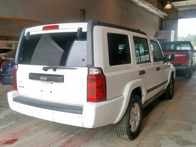 1J8HG48K96C345846 - 2006 JEEP COMMANDER WHITE photo 4
