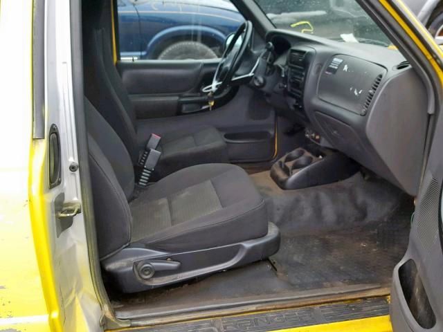 1FTZR15E51TA45393 - 2001 FORD RANGER SUP YELLOW photo 5