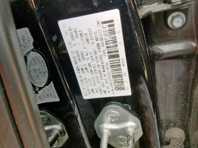 JH4CU2F87CC009760 - 2012 ACURA TSX SE BLACK photo 10