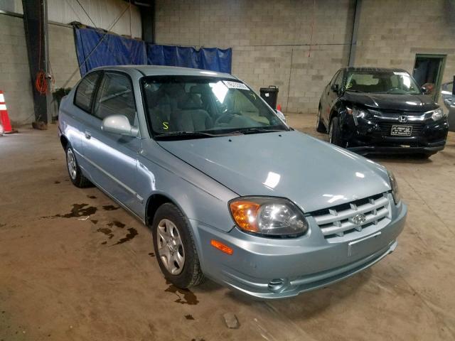 KMHCG35C24U311839 - 2004 HYUNDAI ACCENT GL BLUE photo 1