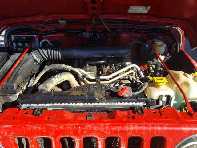 1J4FA39S44P745838 - 2004 JEEP WRANGLER X RED photo 7