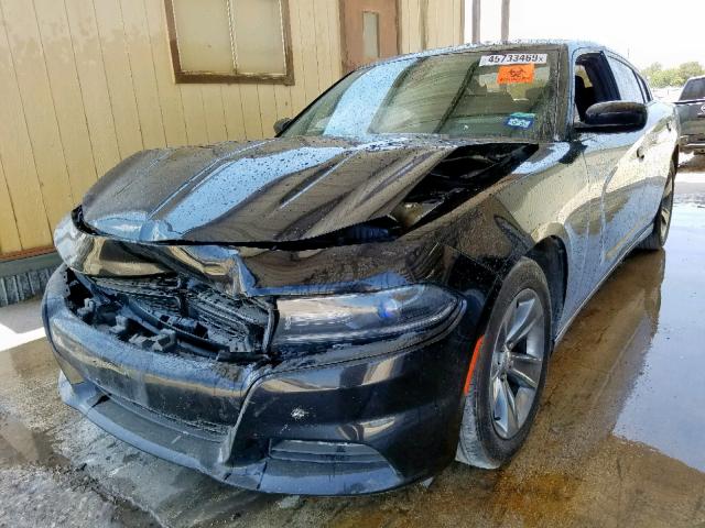 2C3CDXHG3GH121028 - 2016 DODGE CHARGER SX BLACK photo 2