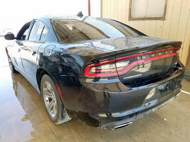 2C3CDXHG3GH121028 - 2016 DODGE CHARGER SX BLACK photo 3