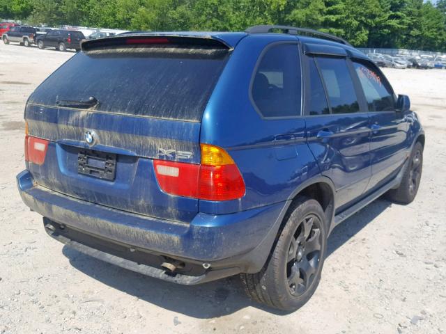 5UXFA53593LV79518 - 2003 BMW X5 3.0I BLUE photo 4