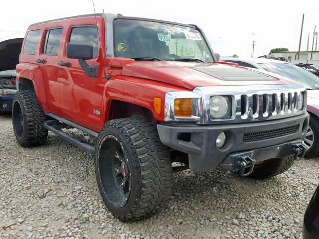 5GTDN13EX78105665 - 2007 HUMMER H3 RED photo 1