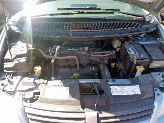 1D4GP45R16B500922 - 2006 DODGE CARAVAN SX BLUE photo 7