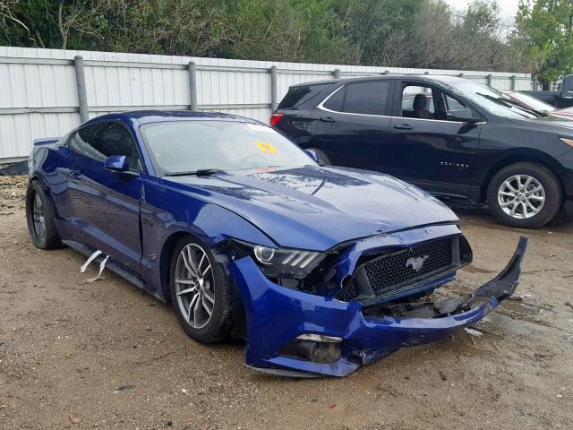 1FA6P8CF2F5366807 - 2015 FORD MUSTANG GT BLUE photo 1