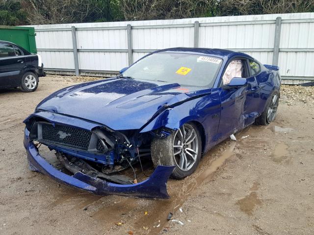 1FA6P8CF2F5366807 - 2015 FORD MUSTANG GT BLUE photo 2