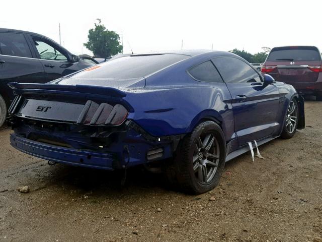 1FA6P8CF2F5366807 - 2015 FORD MUSTANG GT BLUE photo 4