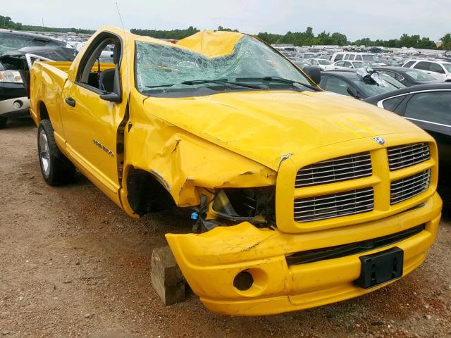 1D7HU16NX5J546019 - 2005 DODGE RAM 1500 S YELLOW photo 1