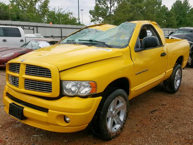 1D7HU16NX5J546019 - 2005 DODGE RAM 1500 S YELLOW photo 2