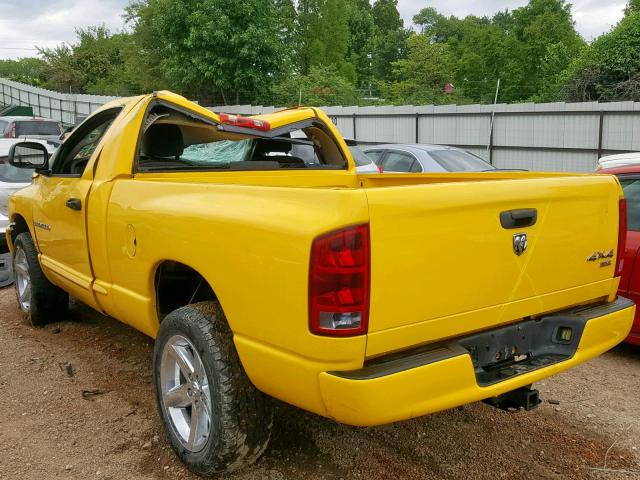 1D7HU16NX5J546019 - 2005 DODGE RAM 1500 S YELLOW photo 3