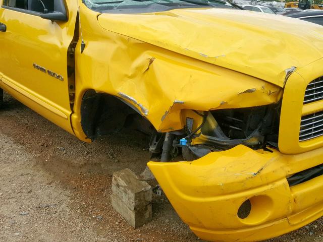 1D7HU16NX5J546019 - 2005 DODGE RAM 1500 S YELLOW photo 9