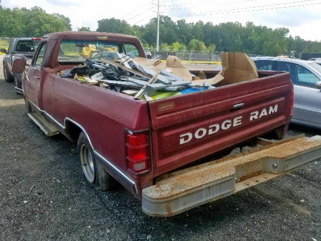 1B7GD14T1FS646786 - 1985 DODGE D-SERIES D RED photo 3