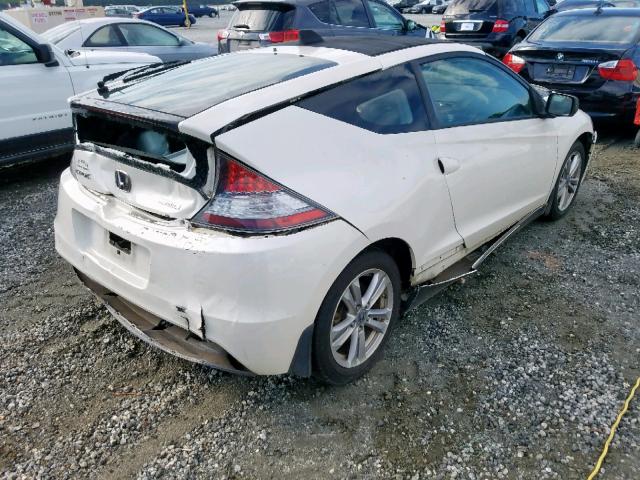 JHMZF1D42BS013072 - 2011 HONDA CR-Z WHITE photo 4