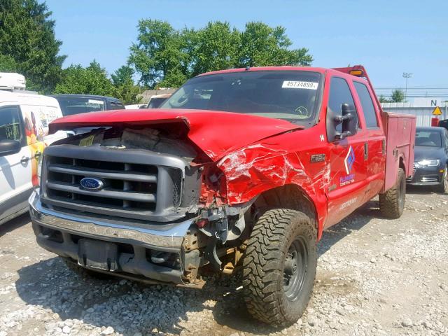 1FTSW31P74ED69340 - 2004 FORD F350 SRW S RED photo 2