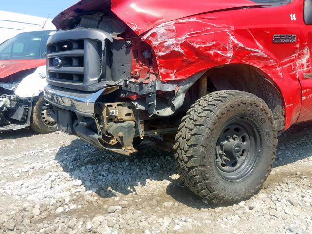 1FTSW31P74ED69340 - 2004 FORD F350 SRW S RED photo 9