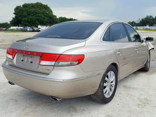 KMHFC46F87A144996 - 2007 HYUNDAI AZERA SE GOLD photo 4