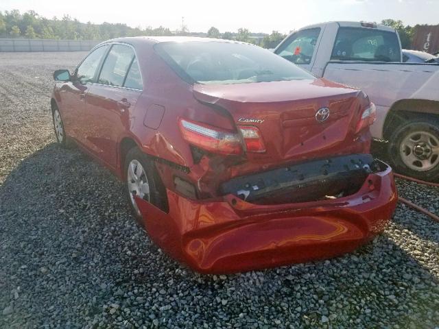 4T1BE46K09U345394 - 2009 TOYOTA CAMRY BASE RED photo 3