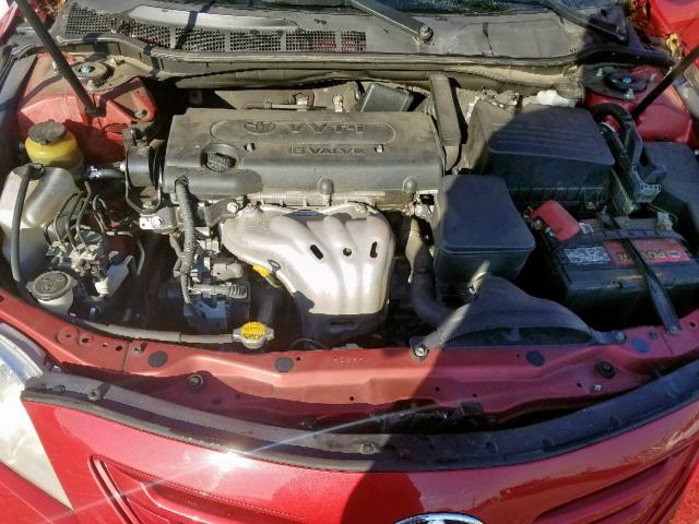 4T1BE46K09U345394 - 2009 TOYOTA CAMRY BASE RED photo 7