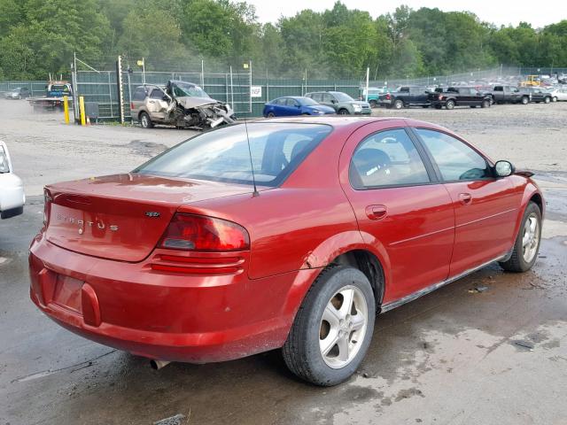 1B3EL46X25N527882 - 2005 DODGE STRATUS SX RED photo 4