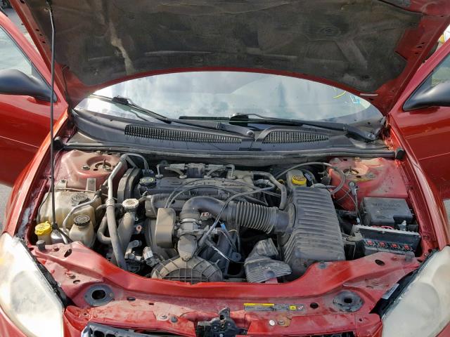 1B3EL46X25N527882 - 2005 DODGE STRATUS SX RED photo 7