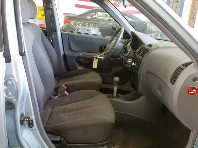 KMHCG45C04U536959 - 2004 HYUNDAI ACCENT GL BLUE photo 5