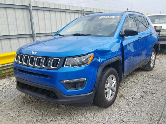 3C4NJDAB7HT575639 - 2017 JEEP COMPASS SP BLUE photo 2