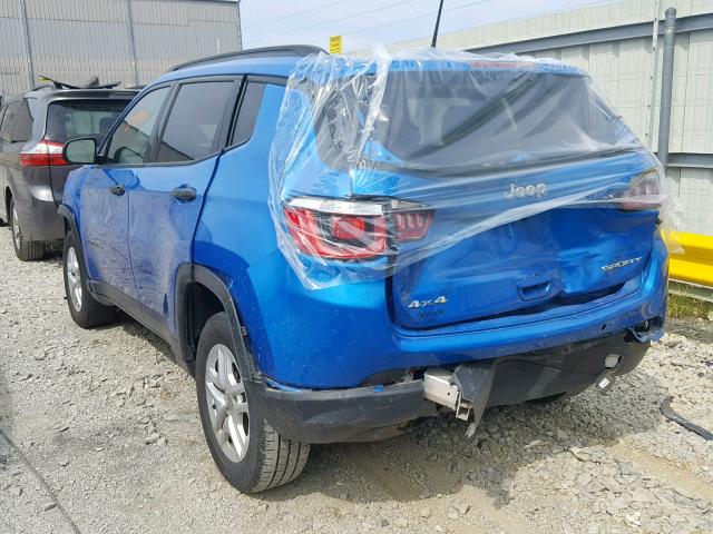 3C4NJDAB7HT575639 - 2017 JEEP COMPASS SP BLUE photo 3