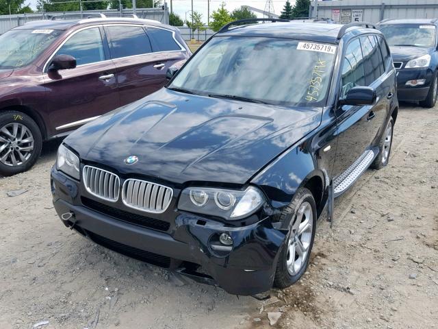 WBXPC93489WJ28766 - 2009 BMW X3 XDRIVE3 BLACK photo 2