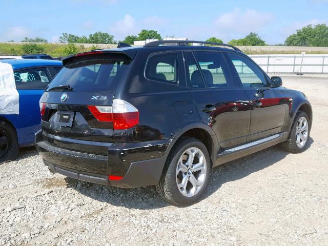 WBXPC93489WJ28766 - 2009 BMW X3 XDRIVE3 BLACK photo 4