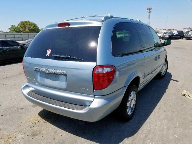 2C8GP64L54R576811 - 2004 CHRYSLER TOWN & COU BLUE photo 4