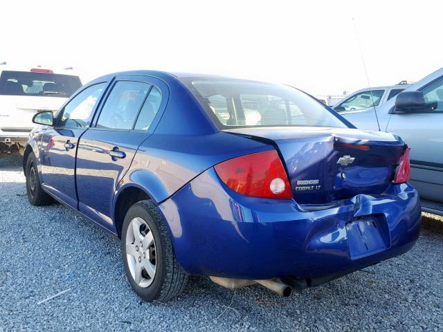 1G1AL55F777301493 - 2007 CHEVROLET COBALT LT BLUE photo 3