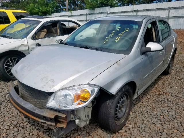 1G1AD5F51A7132372 - 2010 CHEVROLET COBALT 1LT SILVER photo 2