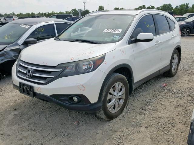 5J6RM3H79EL038440 - 2014 HONDA CR-V EXL WHITE photo 2