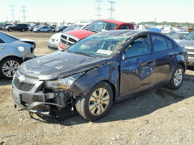 1G1PA5SH5E7275026 - 2014 CHEVROLET CRUZE LS GRAY photo 2