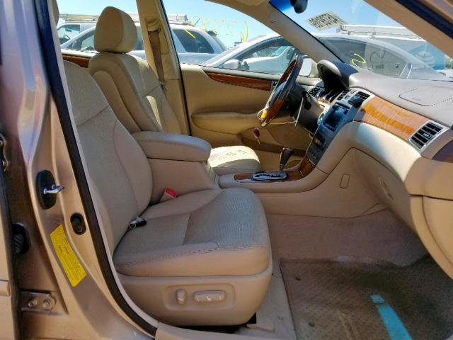 JTHBA30G455129257 - 2005 LEXUS ES 330 GOLD photo 5