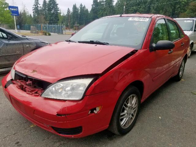 1FAFP34N87W111647 - 2007 FORD FOCUS ZX4 RED photo 2