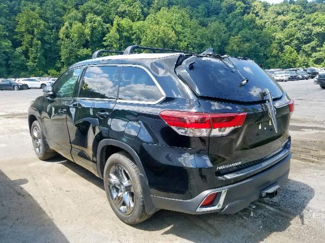 5TDDZRFH9JS909555 - 2018 TOYOTA HIGHLANDER BLACK photo 3