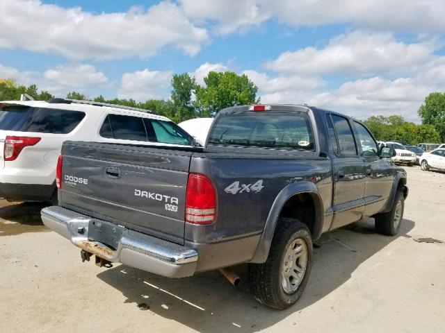 1D7HG48N83S248470 - 2003 DODGE DAKOTA QUA GRAY photo 4