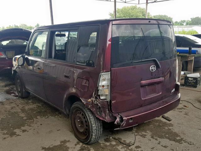 JTLKT324054000764 - 2005 TOYOTA SCION XB ბურგუნდია ფოტო 3