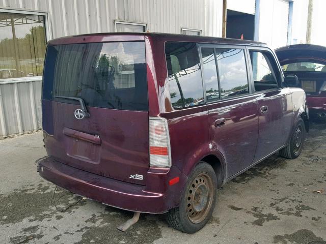 JTLKT324054000764 - 2005 TOYOTA SCION XB ბურგუნდია ფოტო 4